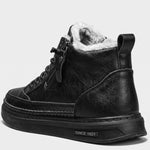 Veterboots Heren - Warm Gevoerd Rits — Bram in Zwart - Finn Jules
